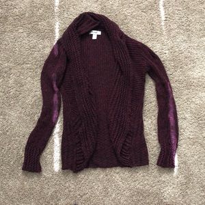 Sweater, red black blend. Dressbarn